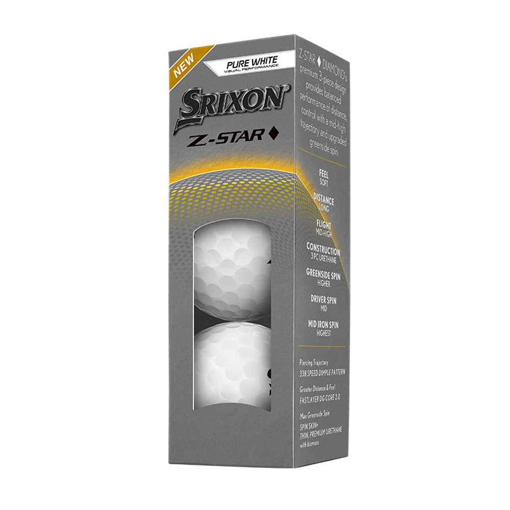 Srixon Z-Star Diamond 3 White Golf Balls - Double Dozen Pack Srixon Z-Star Diamond 3 White Golf Balls - Double Dozen Pack